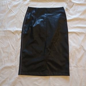 Faux leather skirt